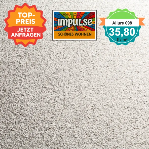 JAB Allure Teppichboden 098 Hellbeige – dezente Eleganz und pflegeleichte Qualität für moderne Einrichtung